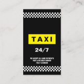 Modern & Trendy Taxi Cab Driver Visitekaartje (Achterkant)