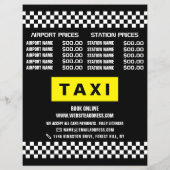 Modern & Trendy, Taxi Onderneming met Prijslijst Flyer (Achterkant)