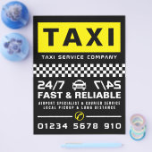 Modern & Trendy, Taxi Onderneming met Prijslijst Flyer (Enkel)
