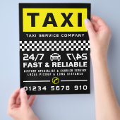 Modern & Trendy, Taxi Onderneming met Prijslijst Flyer (Hand)