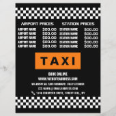 Modern & Trendy, Taxi Onderneming met Prijslijst Flyer (Achterkant)