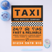 Modern & Trendy, Taxi Onderneming met Prijslijst Flyer (Enkel)