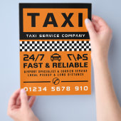Modern & Trendy, Taxi Onderneming met Prijslijst Flyer (Hand)