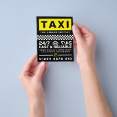Modern & Trendy, Taxibedrijf met Prijslijst Flyer (Hand)