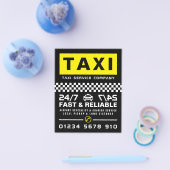 Modern & Trendy, Taxibedrijf met Prijslijst Flyer (Enkel)