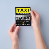 Modern & Trendy, taxibedrijf met prijstabel Flyer (Hand)