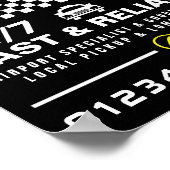 Modern & Trendy, taxibusfirma Adverteren Poster (Hoek)