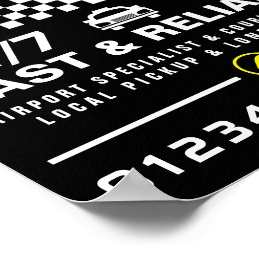 Modern & Trendy, taxibusfirma Adverteren Poster (Hoek)