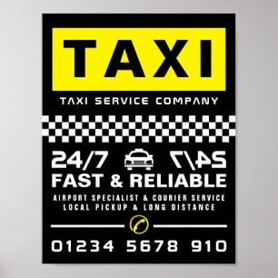 Modern & Trendy, taxibusfirma Adverteren Poster
