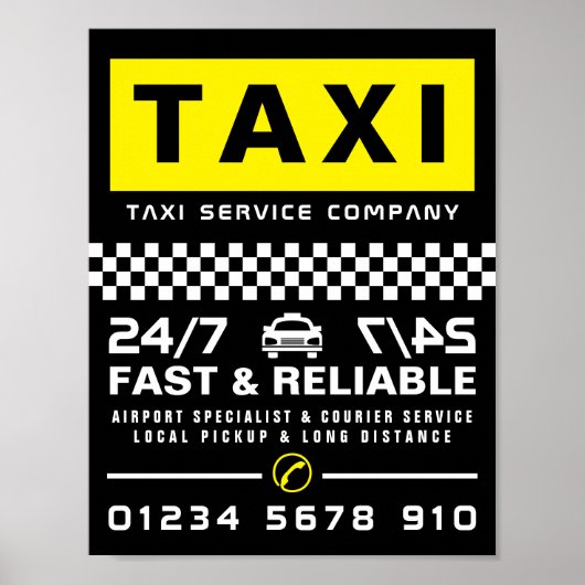 Modern & Trendy, taxibusfirma Adverteren Poster (Voorkant)