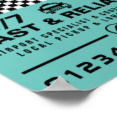 Modern & Trendy, taxibusfirma Adverteren Poster (Hoek)