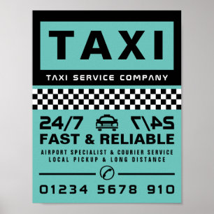 Modern & Trendy, taxibusfirma Adverteren Poster