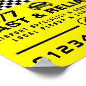 Modern & Trendy, taxibusfirma Adverteren Poster (Hoek)