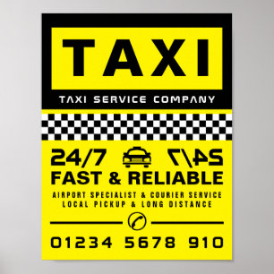 Modern & Trendy, taxibusfirma Adverteren Poster