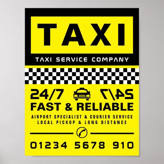 Modern & Trendy, taxibusfirma Adverteren Poster (Voorkant)
