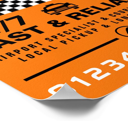 Modern & Trendy, taxibusfirma Adverteren Poster (Hoek)