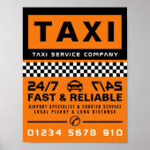 Modern & Trendy, taxibusfirma Adverteren Poster (Voorkant)