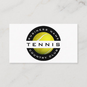 Modern Trendy Tennis Club Coach Social Media Visitekaartje