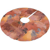 Modern trendy terracotta roest bruin Abstract Kerstboom Rok (Gekanteld)