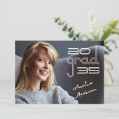 Modern Trendy Transparant High Tech Photo Afstudee Aankondiging (Staand voorkant)