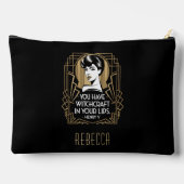 Modern Trendy Typografie Quote Zwart Goud Etui (Achterkant)