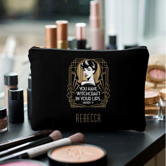 Modern Trendy Typografie Quote Zwart Goud Etui