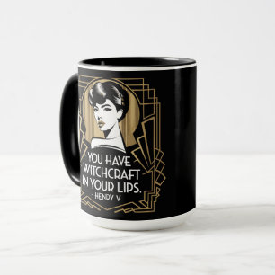 Modern Trendy Typografie Quote Zwart Goud Mok