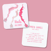 Modern Trendy Unieke Professional Nail Spa Salon Vierkante Visitekaartje