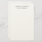 Modern Trendy Unique Creative Minimalist Design Briefpapier (Voorkant / Achterkant)