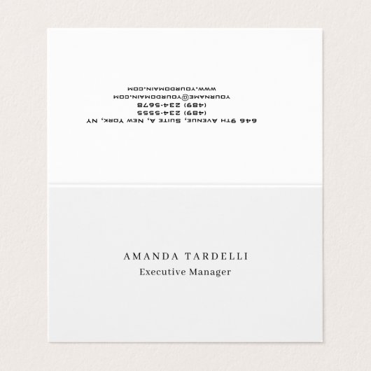 Modern Trendy Unique Creative Minimalist Design Visitekaartje (Buitenkant ongevouwen)