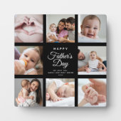 Modern Trendy Vaderdag Baby Photo Collage Pla Fotoplaat (Voorkant)