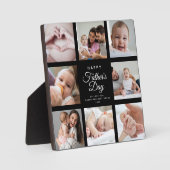Modern Trendy Vaderdag Baby Photo Collage Pla Fotoplaat (Voorkant)
