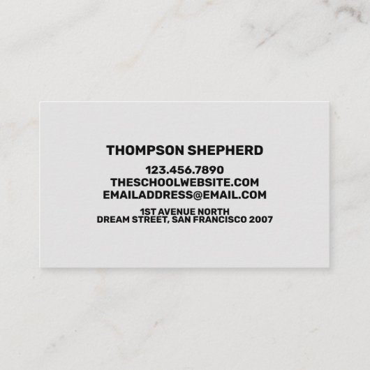 Modern Trendy Visitekaartje (Achterkant)