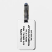 Modern trendy Voetbal Football gepersonaliseerd Bagagelabel (Achterkant verticaal)