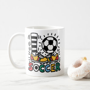 Modern trendy Voetbal Football Koffiemok