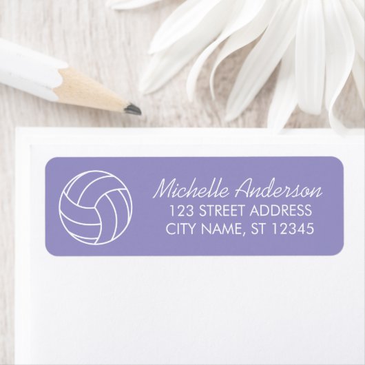 Modern Trendy Volleyball Return Address Etiket (Insitu)