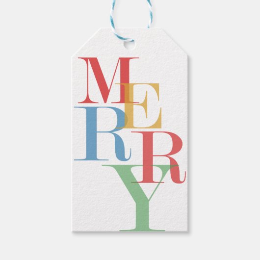 Modern trendy vrolijk helder cadeaulabel (Voorkant)