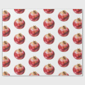 Modern Trendy Watercolor Fruit Pomegranate Cadeaupapier (Vlak)
