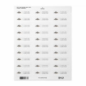 Modern trendy Waterverf bergen adreslabel Etiket (Full Sheet)