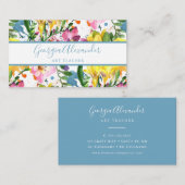 Modern Trendy Waterverf Floral Art Teacher Visitekaartje (Voorkant / Achterkant)