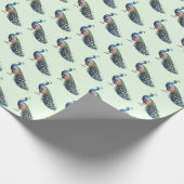 Modern trendy Waterverf pauw patroon Cadeaupapier (Hoek)