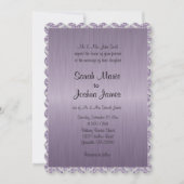 Modern Trendy Wedding in een Amethyst Paarse Damas Kaart (Voorkant)