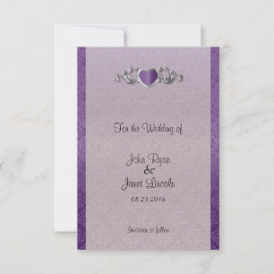 Modern Trendy Wedding in een Amethyst Paarse Damas Save The Date