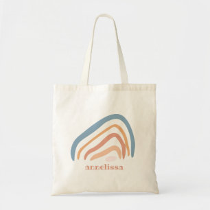 Modern Trendy Whimsical Rainbow voor meisjes Tote Bag