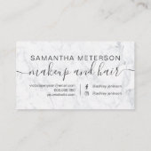 Modern trendy white marble ombre professional afsprakenkaartje (Achterkant)