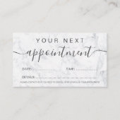 Modern trendy white marble ombre professional afsprakenkaartje (Voorkant)