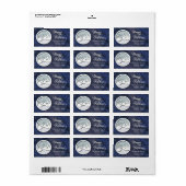 Modern trendy Winter scene Prettige feestdagen Lab Etiket (Full Sheet)