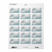 Modern trendy Winter scene Prettige feestdagen Lab Etiket (Full Sheet)