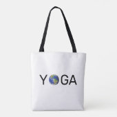 Modern trendy yoga Earth Tote Bag (Achterkant)