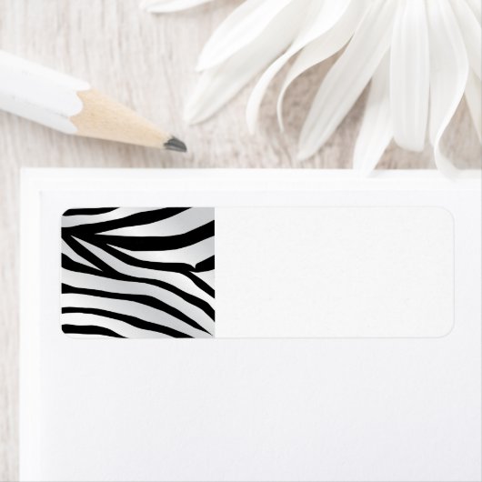 Modern Trendy Zebra Stripes Pattern Etiket (Insitu)